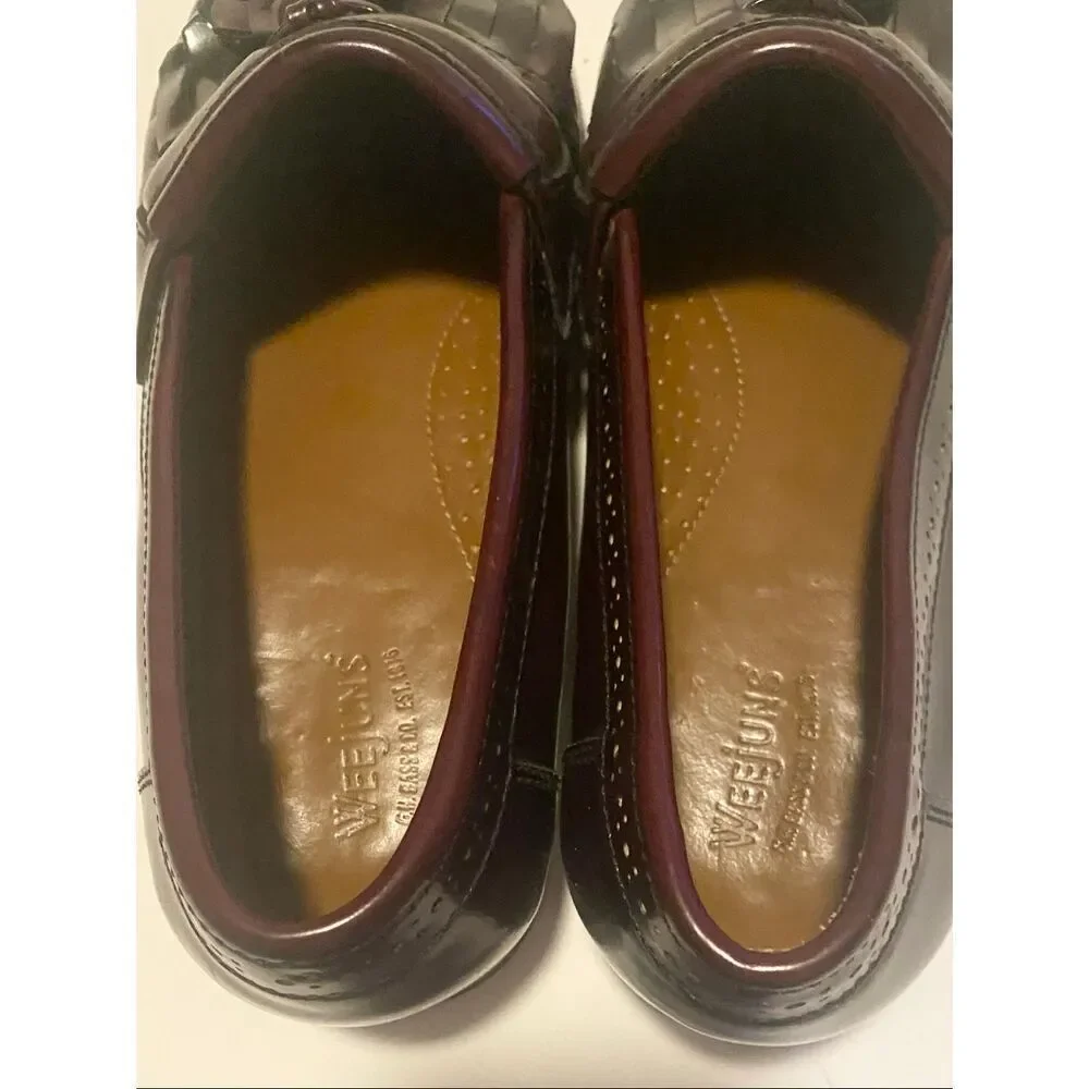 G.H. Bass Weejuns Tassel Loafer Leather Burgundy Mens 10D Preppy Classic